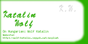 katalin wolf business card